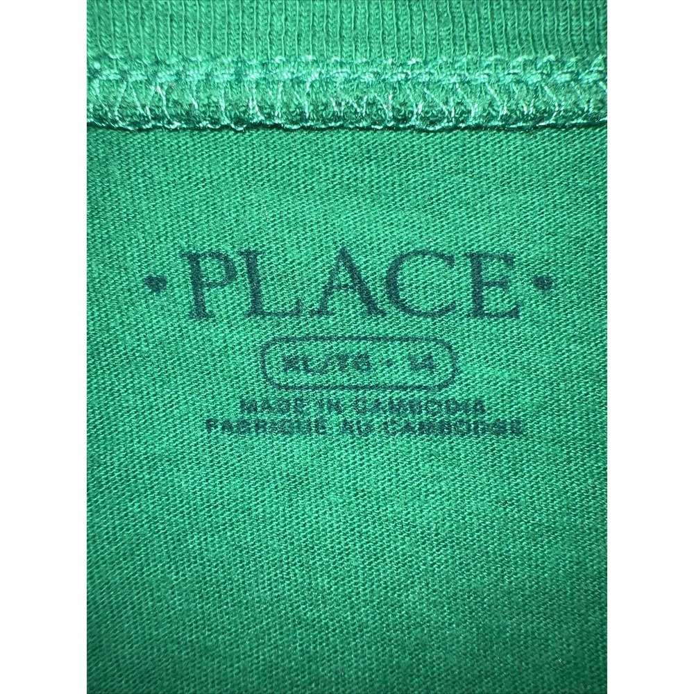 Childrens Place Shirt Youth XL Green Long Sleeve T Shirt - Picture 4 of 4